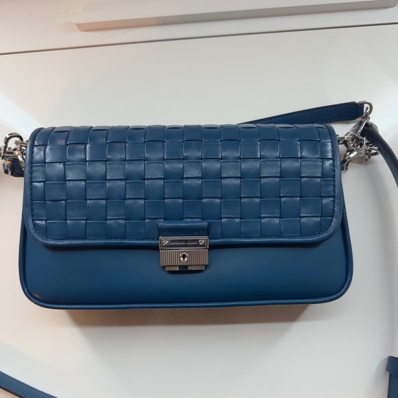 Michael Kors Bradshaw Woven Leather Convertible Shoulder and Crossbody  Bag - Picture 1 of 8